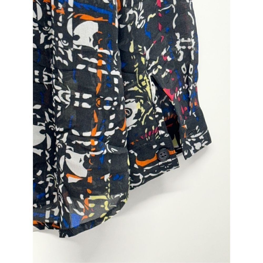CAbi Festival Geometric‎ Blouse Button Down Long Sleeve Shirt Size Large - Picture 8 of 9